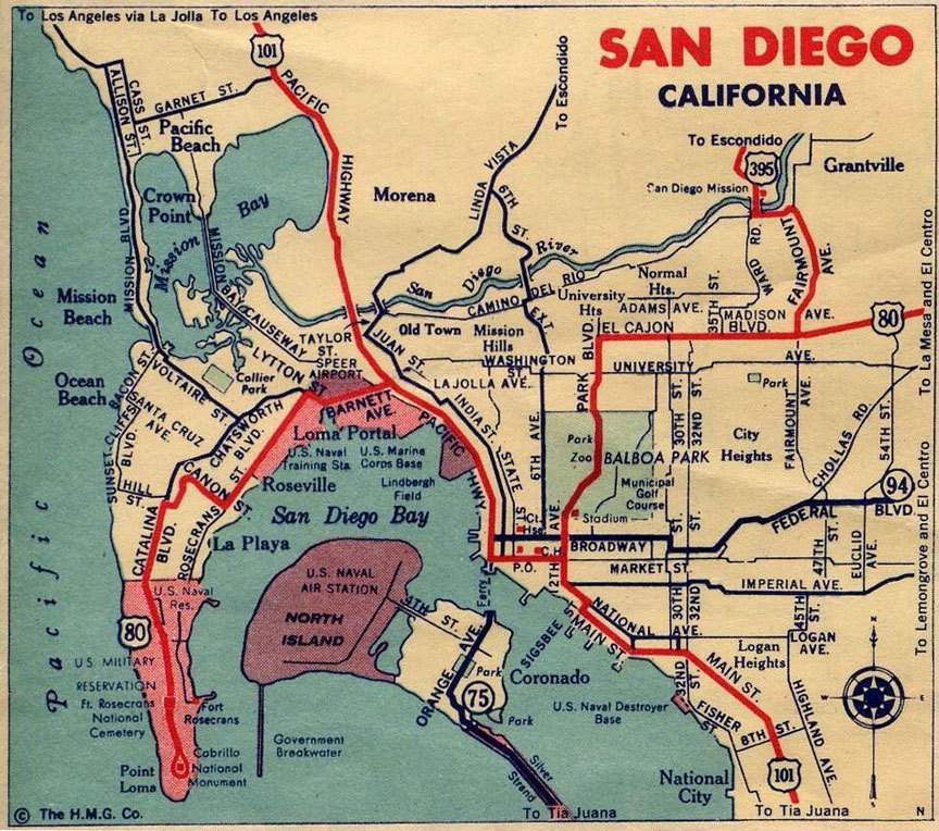San Diego Street Map Circa 1935 san-diego-street-map-circa-1935